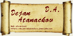 Dejan Atanackov vizit kartica